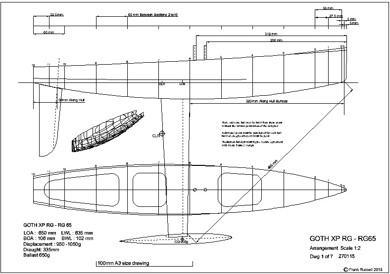 rg65 sailboat vector